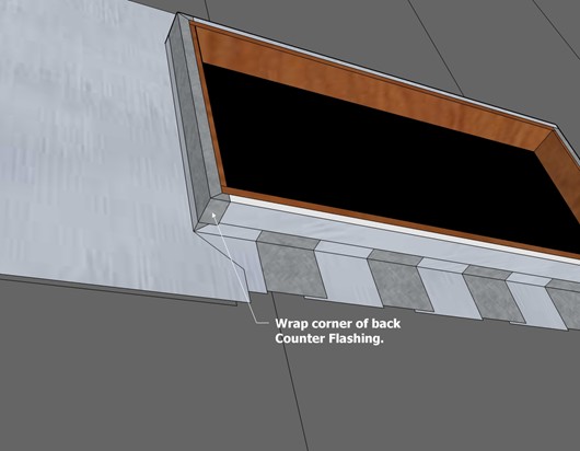 Skylight 19 Back Counterflash Wrapped